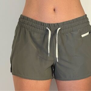 Vuori Olive/Sage Green Women's Athletic Shorts
